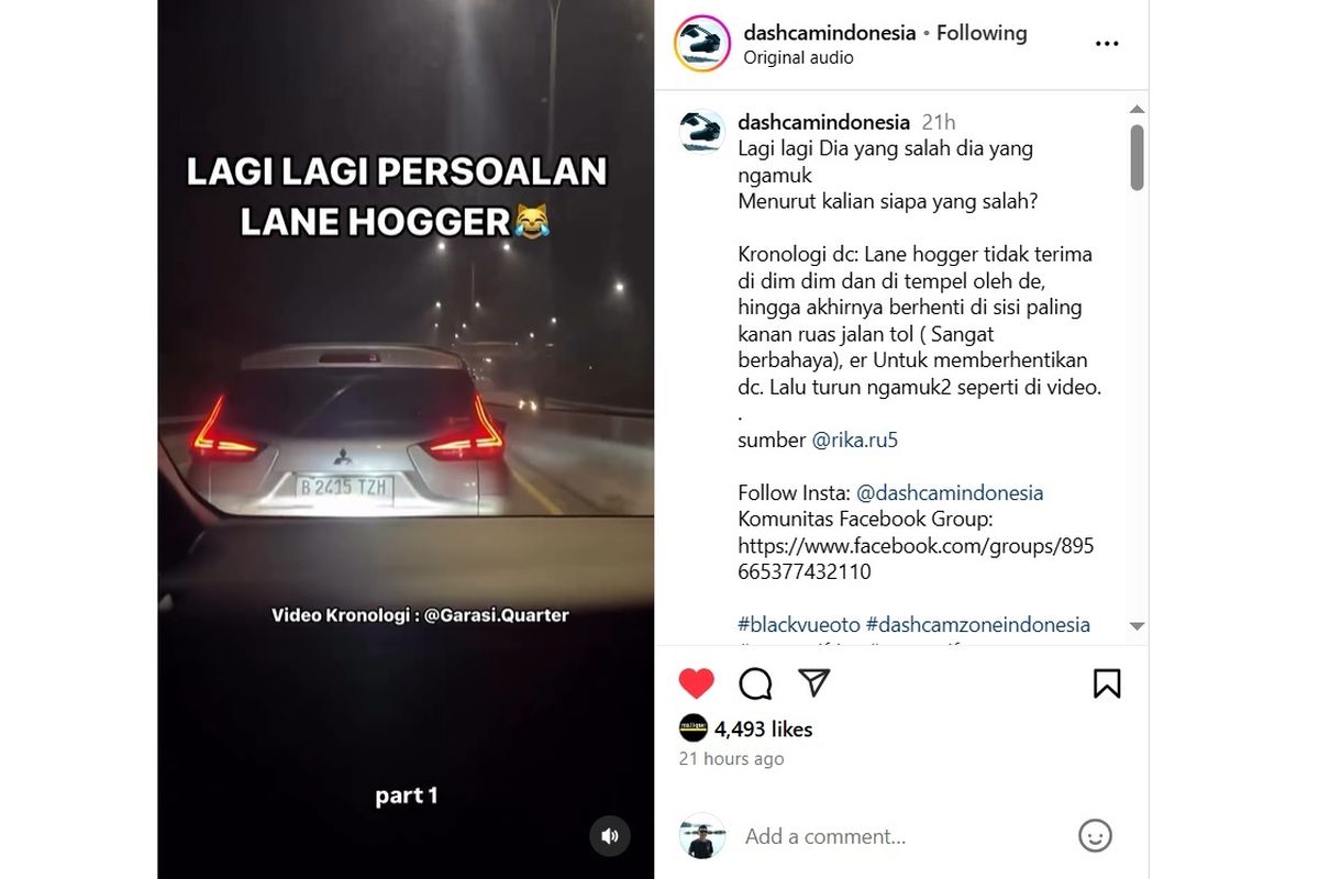 Bertemu Lane Hogger di Jalan Tol, Apa yang Harus Dilakukan?