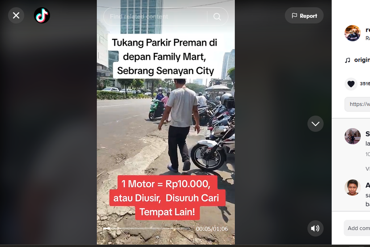 Cekcok Pengendara dengan Tukang Parkir di Senayan, Motor Diminta Rp 10.000

