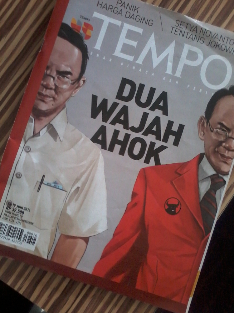 Majalah Tempo: Ahok Seorang Pecundang