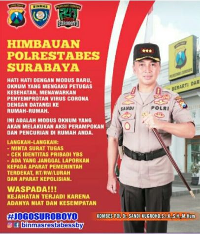 virus-korona-dijadikan-modus-kejahatan--kapolrestabes-surabaya-beri-himbauan