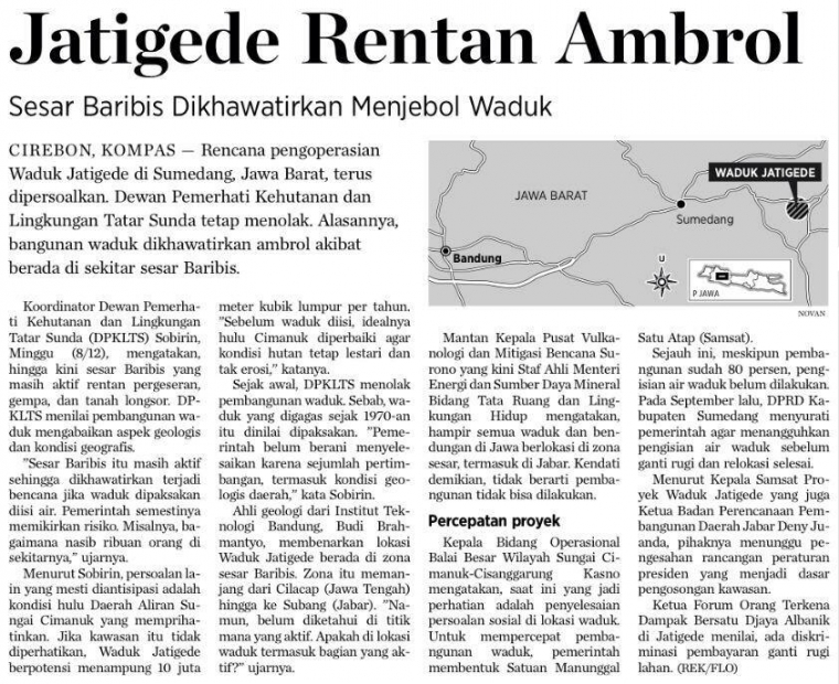 Ancaman Bahaya Gan! Waduk Jatigede Sebuah Bom Waktu