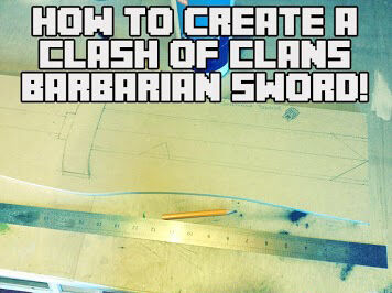 Cara Membuat Pedang BARBARIAN Clash of Clans Dalam Ukuran Besar
