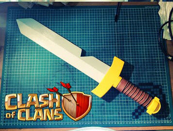 Cara Membuat Pedang BARBARIAN Clash of Clans Dalam Ukuran Besar