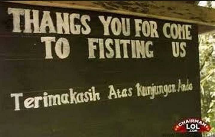JAMINAN NGAKAK! 15 Foto Kesalahan Bahasa Inggris Paling Lucu Sedunia dan Akhirat