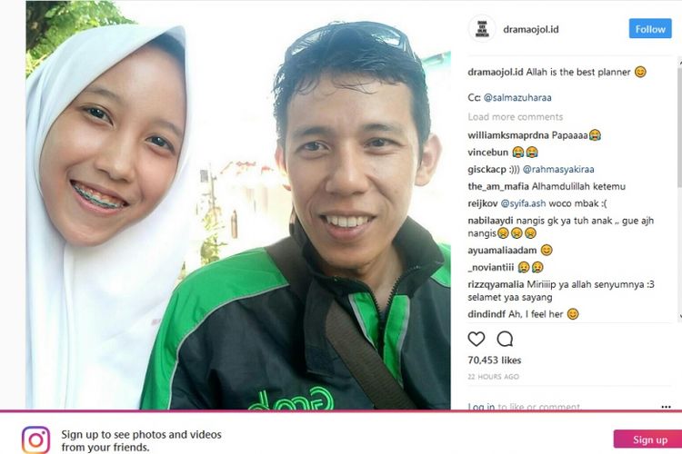 Cerita 17 Tahun Terpisah 10 Tahun Pengemudi Ojek Online Itu Ayah dari 