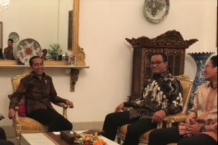 Tanpa Sajian, Hangatnya Pertemuan Anies-Sandi dengan Jokowi