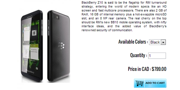 Terungkap, Harga BlackBerry Z10