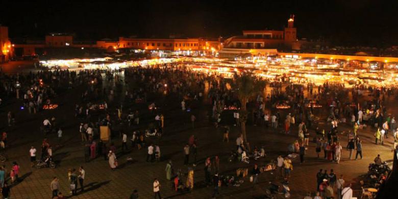 Marakesh, Pasar malam yang tak pernah sepi di afrika
