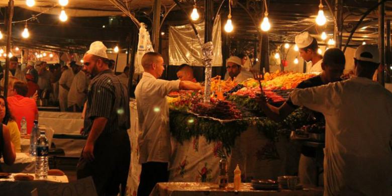 Marakesh, Pasar malam yang tak pernah sepi di afrika