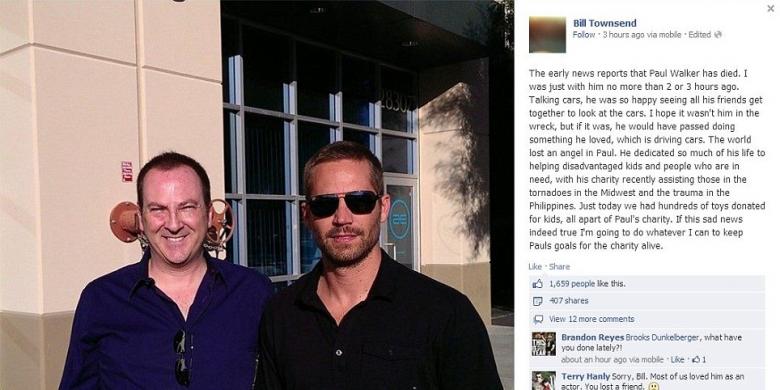 Ini Foto Terakhir Paul Walker