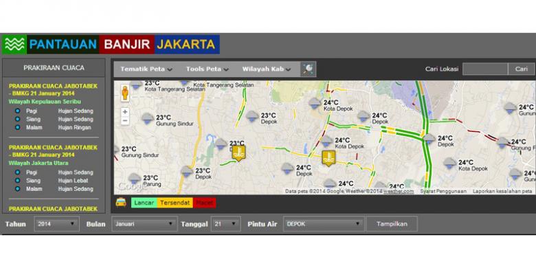 Pantau Banjir Secara Real Time melalui Web ini