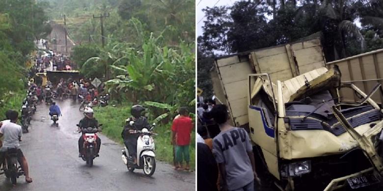 Truk Membawa 62 Anggota Pramuka Terguling di Pandeglang