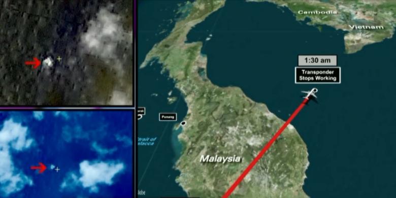 Citra Satelit China untuk Dugaan Puing Pesawat Malaysia Airlines MH370