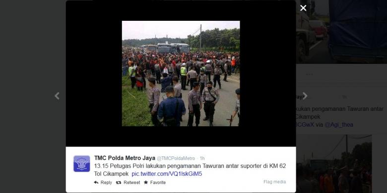 Jakmania Blokade Tol Cikampek karena Dilarang ke Bandung