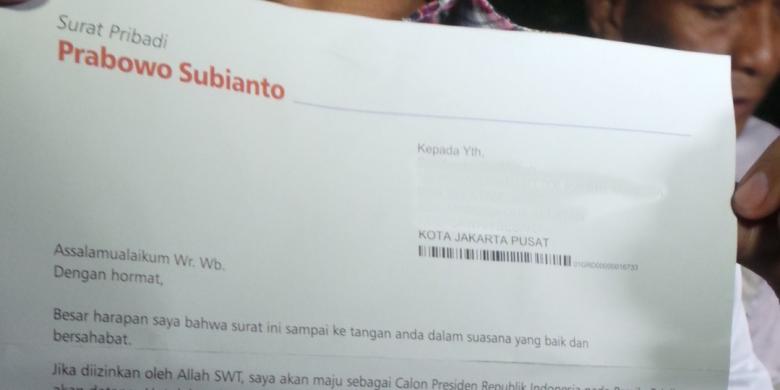 &#91;TRIVIA&#93; Surat Pribadi Prabowo Dikirimkan ke Rumah-rumah, Dari Mana Datanya?