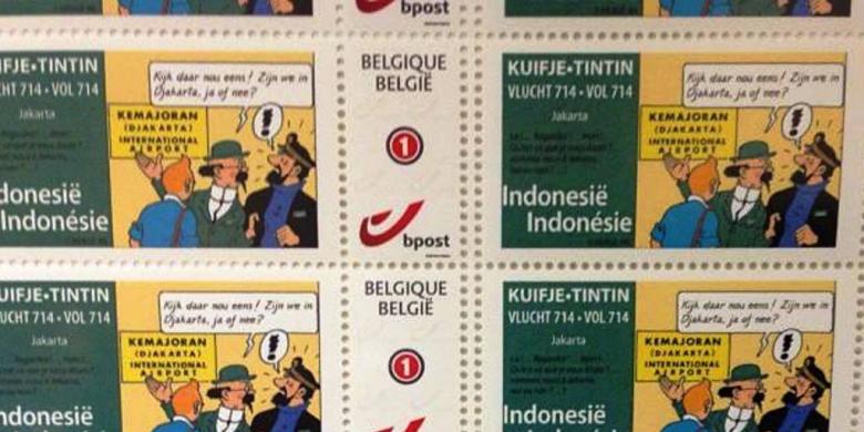 Belgia Terbitkan Prangko &quot;Tintin di Kemayoran&quot; dan &quot;Tintin di Pulau Komodo&quot;