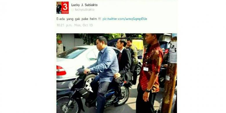 Lo Pikir Naik Kuda ??? Foto Jokowi Naik Motor tanpa Helm Ini Bikin Heboh Social Media