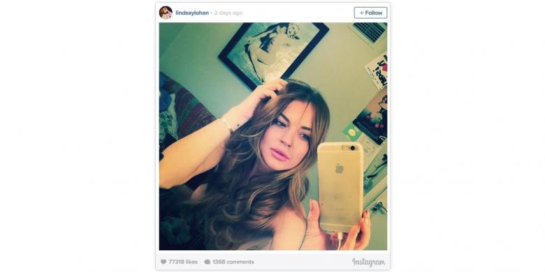 Lindsay Lohan Selfie Bertelanjang Dada