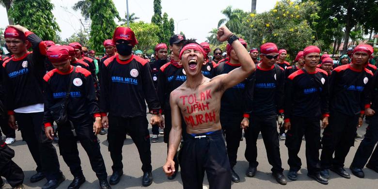 Gara-gara Salam 2 Rebu BBM , Buruh Jabodetabek &amp; Surabaya Tuntut Gaji Rp 3 - 3,7 jeti