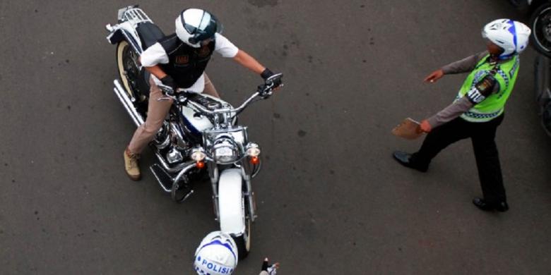 Ini Foto-foto Pengendara Harley-Davidson yang Kabur Saat Akan Ditilang