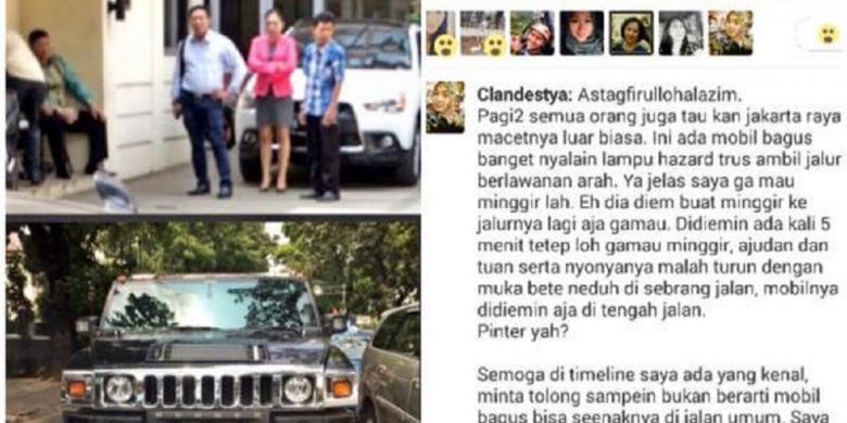 Ini Pengakuan Pemilik Mobil Hummer yang Melawan Arah