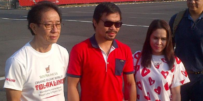 &#91;sekilas inpoh&#93; Petinju Manny Pacquiao Syuting Iklan Jamu di Semarang