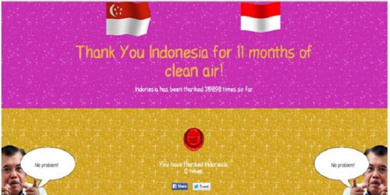 "Netizen" Singapura Bikin Situs Web Terima Kasih Indonesia