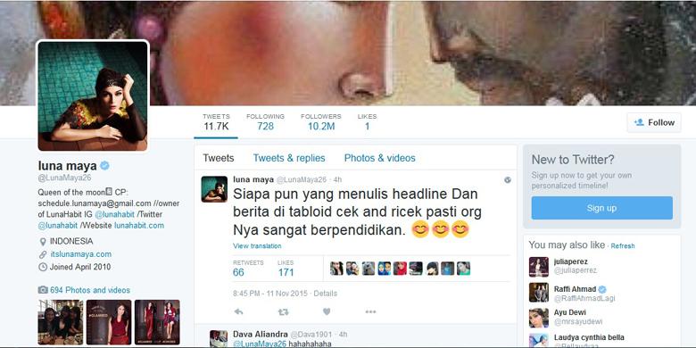 Disebut "Artis Pelaku Video Mesum", Luna Maya Bereaksi
