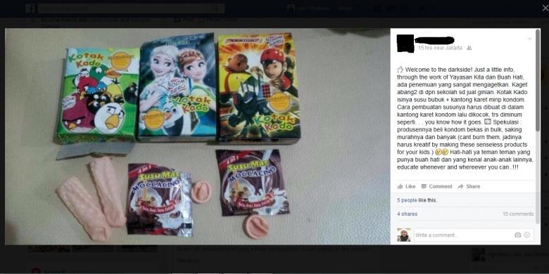 Awas! Jajanan Anak Berwadah Mirip Kondom, Orangtua Diminta Waspada