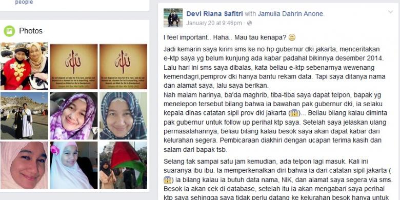 Merasa Penting Jadi Warga DKI karena Ditanggapi Ahok