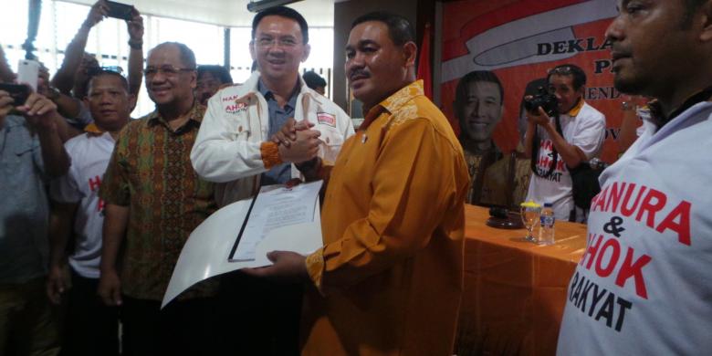 Partai Hanura Resmi Dukung Ahok di Pilkada DKI Jakarta 2017