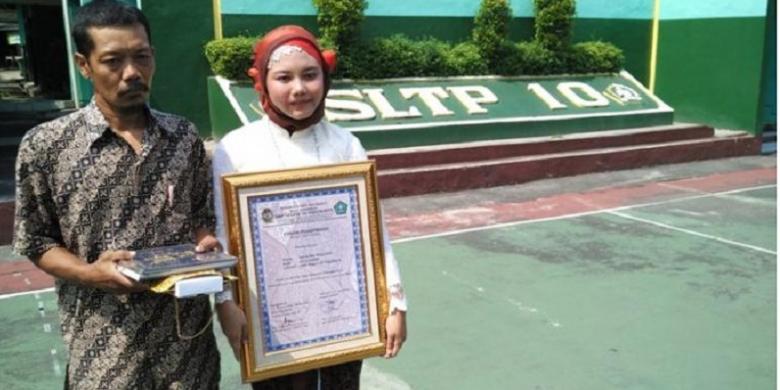Anak Buruh Bangunan Raih Nilai UN SMP Tertinggi Se-DIY