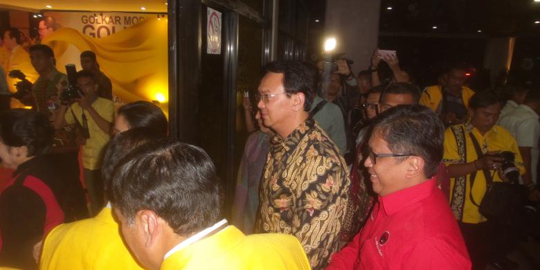 Datangi Rapimnas Golkar, Ahok Semobil dengan Jokowi dan Megawati
