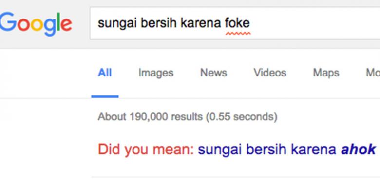 Menelisik Alasan Google Ubah Ahok Jadi Foke di &quot;Sungai Bersih Jakarta&quot;