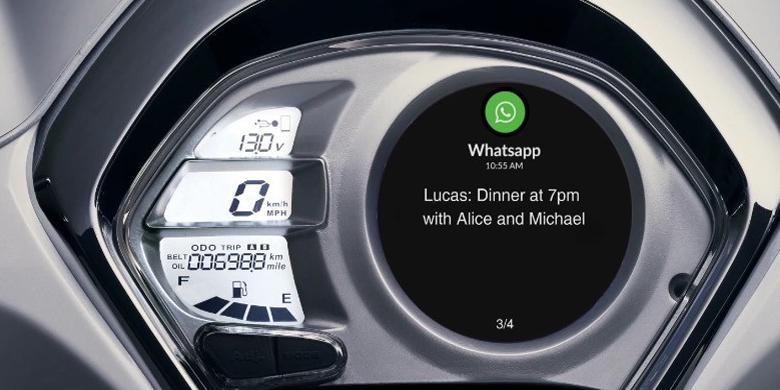 Baca &quot;Whatsapp&quot; Sekarang Bisa di Panel Motor