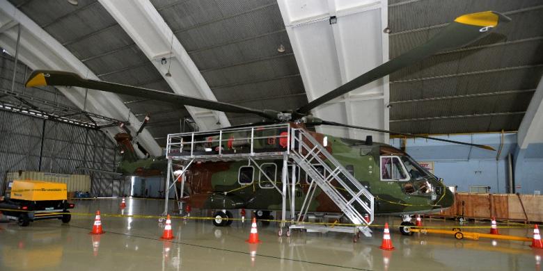 Ini Penampakan Heli AgustaWestland 101 di Markas TNI AU