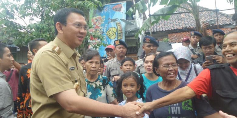 Datang ke Bukit Duri, Ahok Disambut Warga