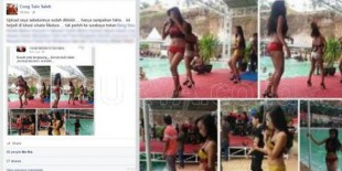 Model Seksi Menari di Pinggir Kolam Renang, Warga Bangkalan Heboh