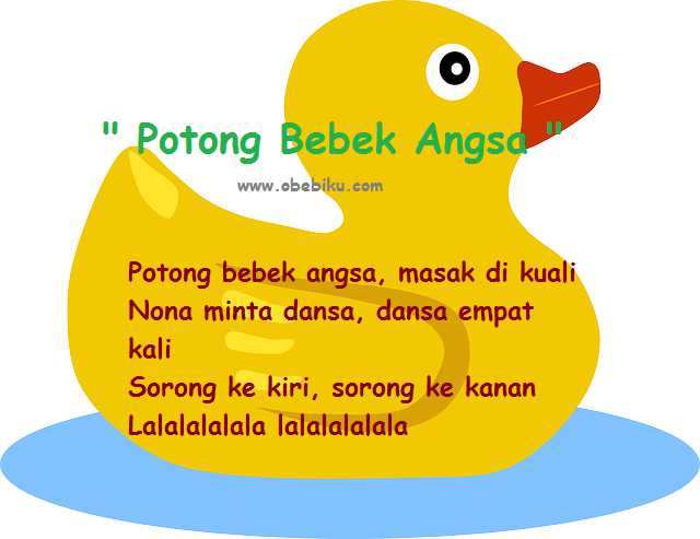 Potong Bebek Angsa, Sebuah Lagu Dansa untuk Anak Kecil