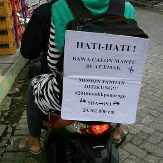 Viral,Foto-Foto Mudik Lucu Lebaran 2019