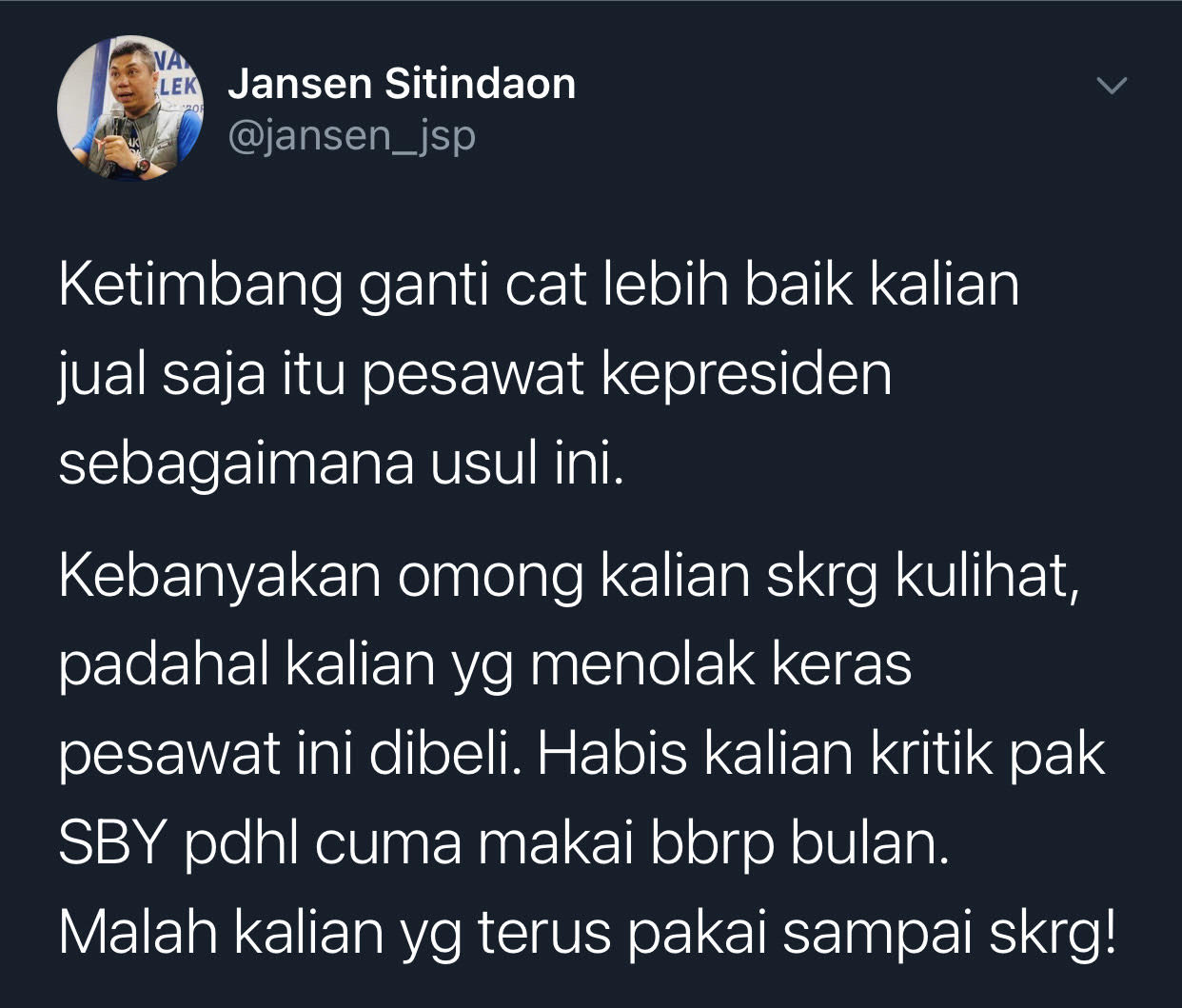 Politisi PDIP Sempat Usul Jual Pesawat Kepresidenan