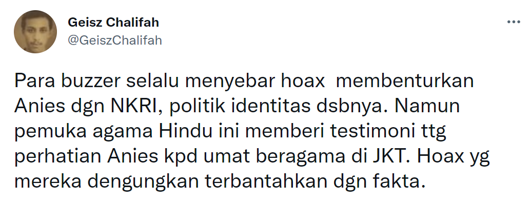 Anies Satu-satunya Gubernur yang Peduli ke Umat Hindu, Hoaks Terbantah dengan Fakta