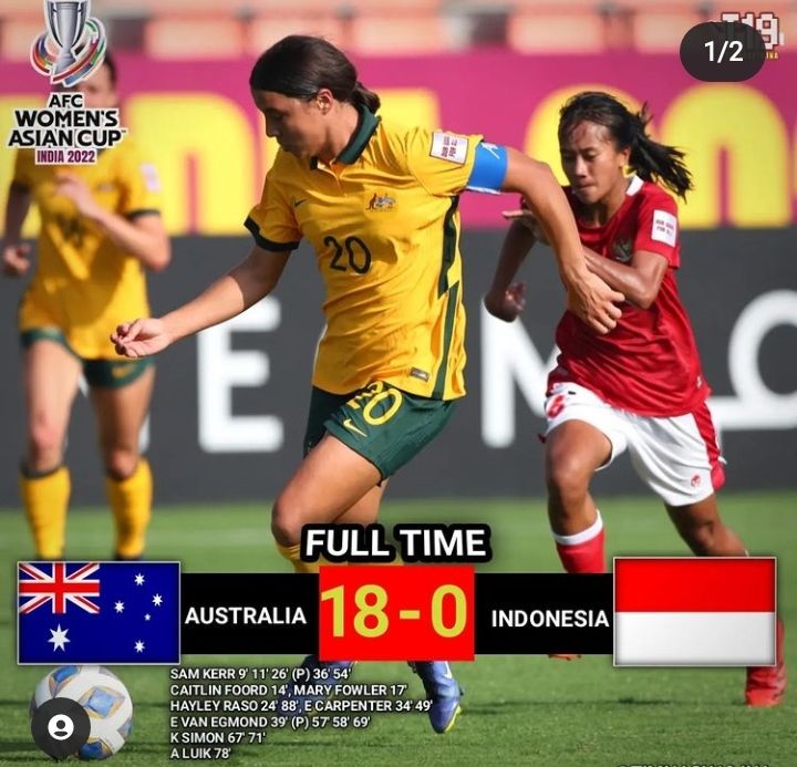 Indonesia vs australia 2022