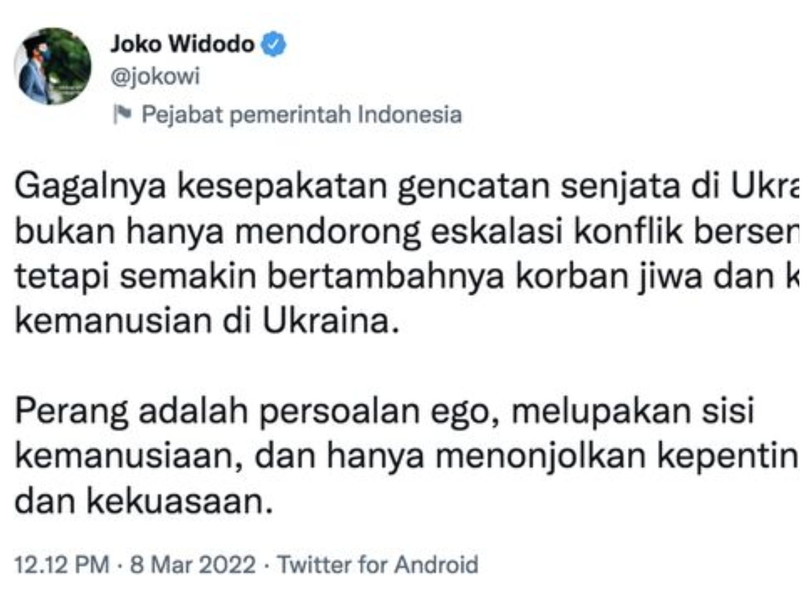 Profesor Asal AS Soroti Sikap Indonesia Tidak Kutuk Invasi Rusia ke Ukraina: Pengecut