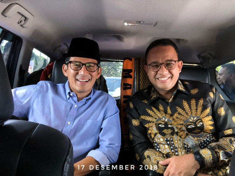 Simpati Sandi untuk Anies yang Sendirian Pimpin DKI