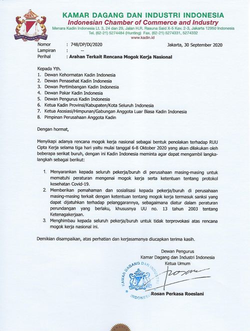 Surat Pengusaha Bocor: Buruh Mogok Nasional Bisa Kena Sanksi!