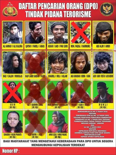 Polri Sebar Foto 11 Orang Mujahidin Pembunuh Sadis Satu Keluarga Kristen di Sigi