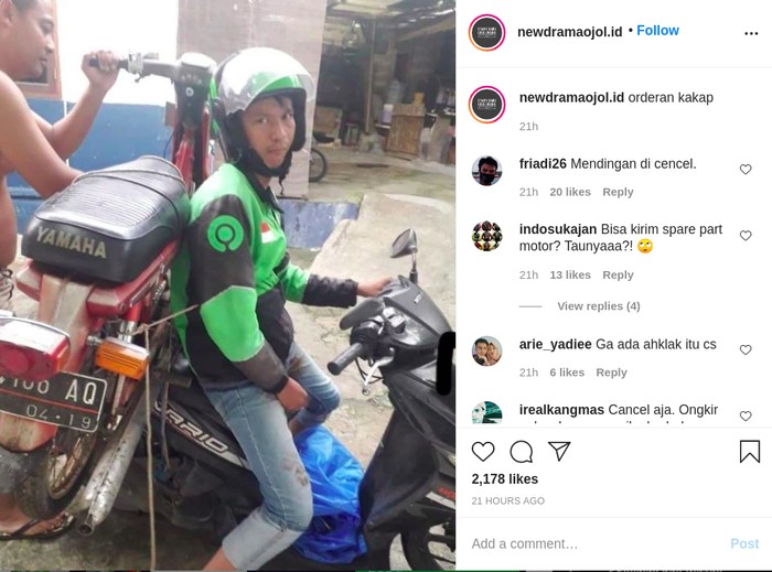 5 Barang Ukuran Besar Yang Pernah Dikirim Ojek Online, Anda Kira Mereka Pake Pick Up?