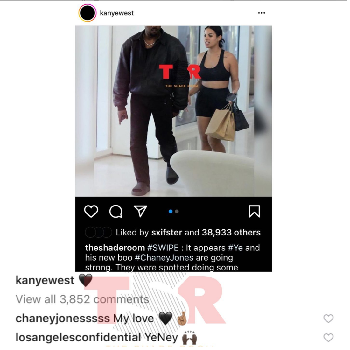 Kanye West Pamer Foto Pacar Baru Chaney Jones, Selebgram Mirip Kim Kardashian