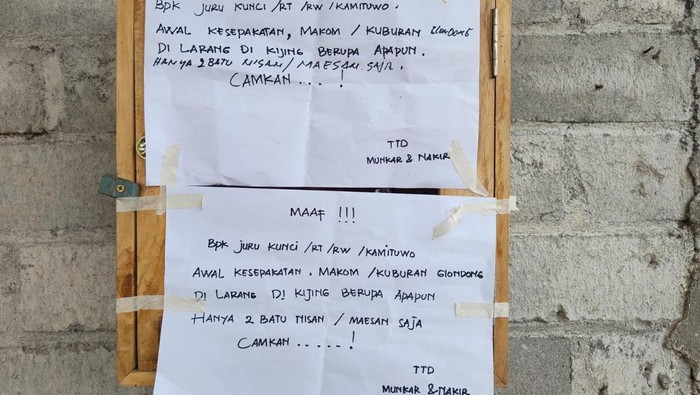 Puluhan Nisan di Blitar Dirusak Disertai Surat Ancaman 'Munkar dan Nakir'